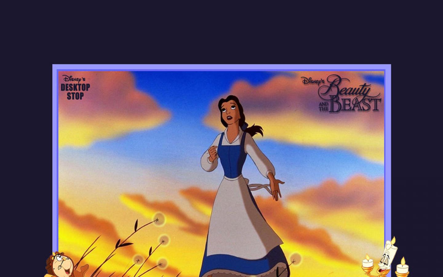 Beauty And The Beast Wallpaper - Belle Et La Bete Robe Bleu - HD Wallpaper 