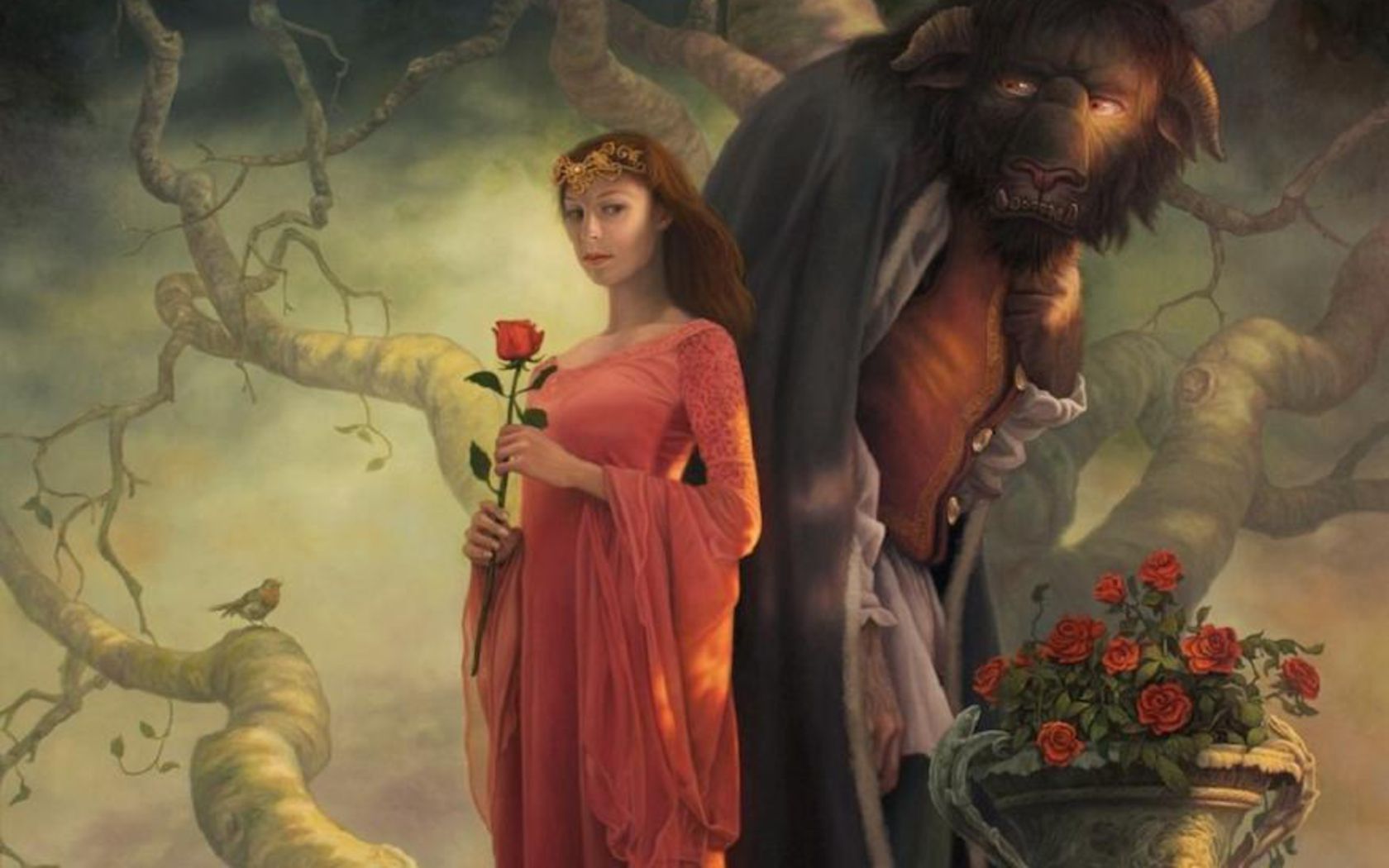 Beauty And The Beast Hd Wallpaper - Beauty And The Beast Fantasy - HD Wallpaper 