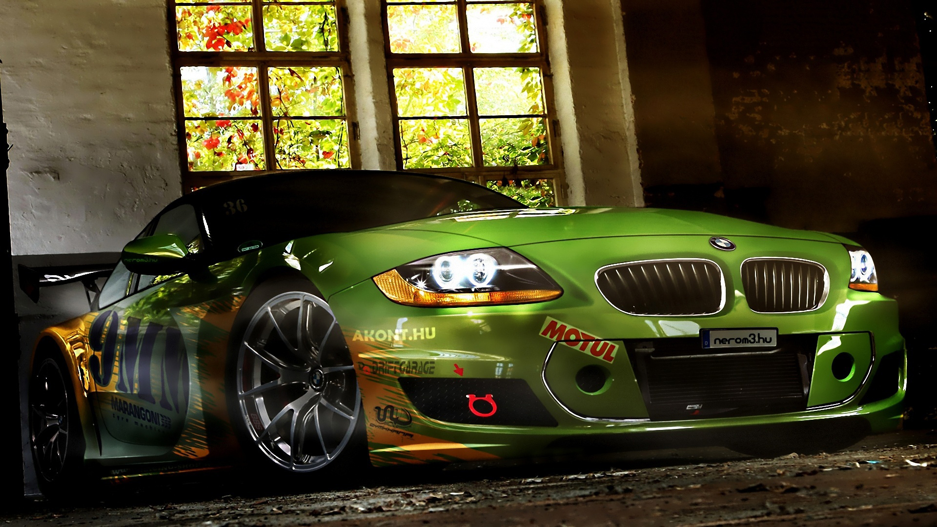 Green Bmw Modification Cars Hd Wallpapers - Modified Cars Wallpapers Hd - HD Wallpaper 