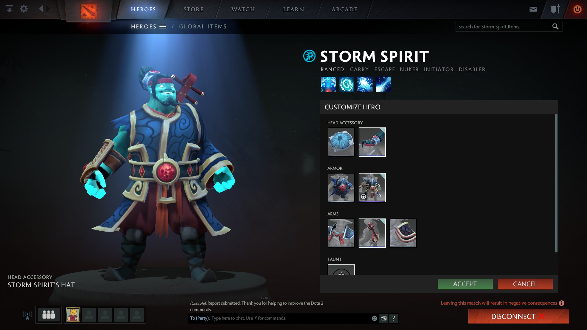 Storm Spirit Immortal Hat - HD Wallpaper 