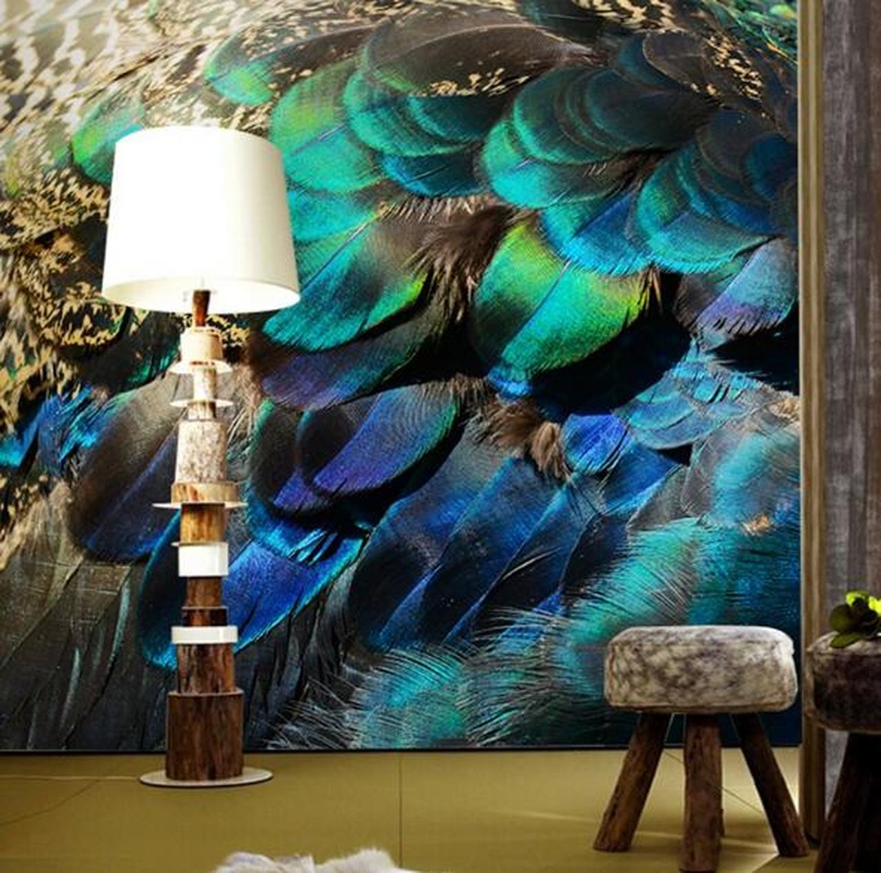 Wall Murals Peacock Feathers - HD Wallpaper 