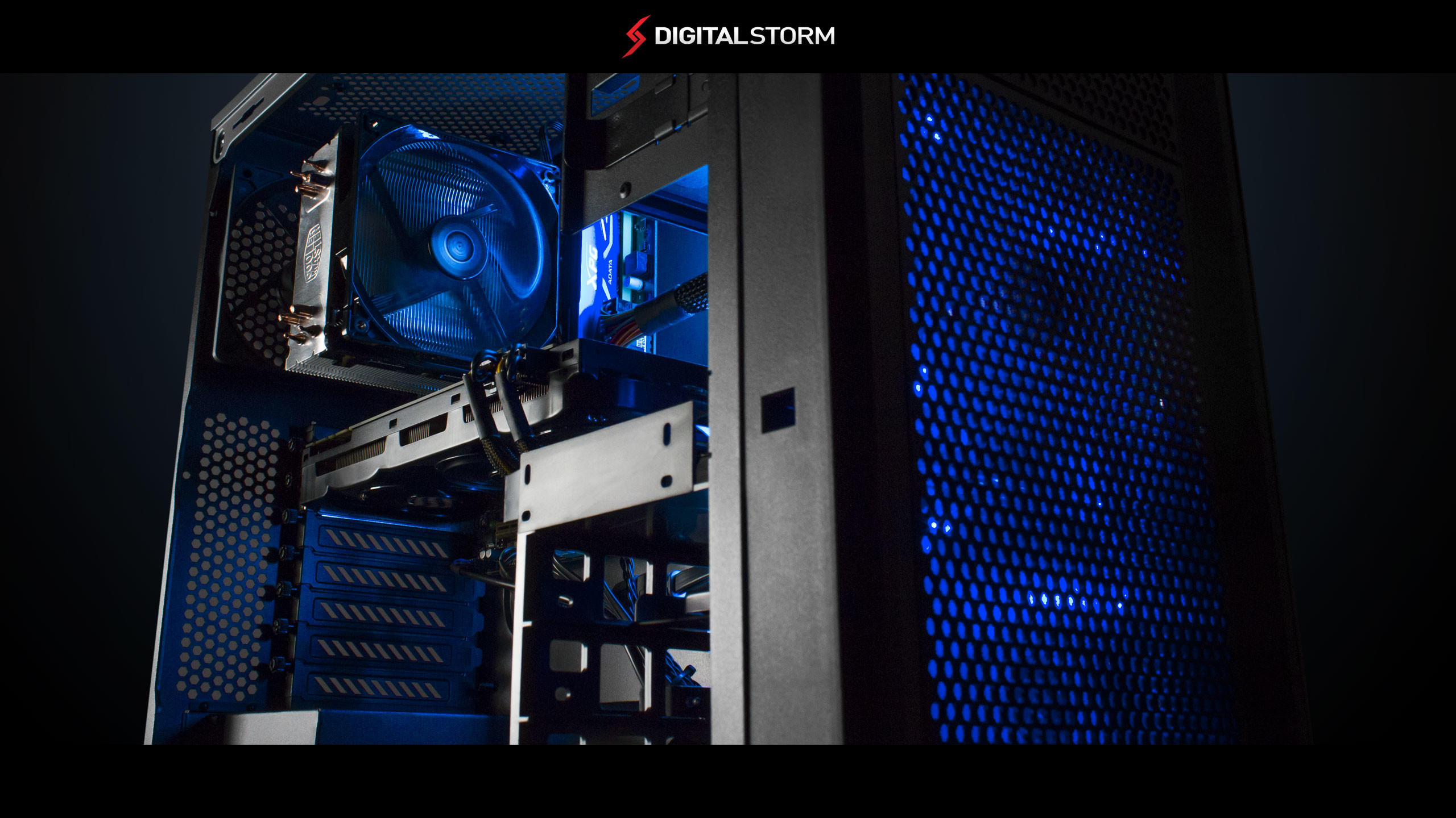 Digital Storm Blue Dominance Wallpaper 
 Data-src - Computer Case - HD Wallpaper 
