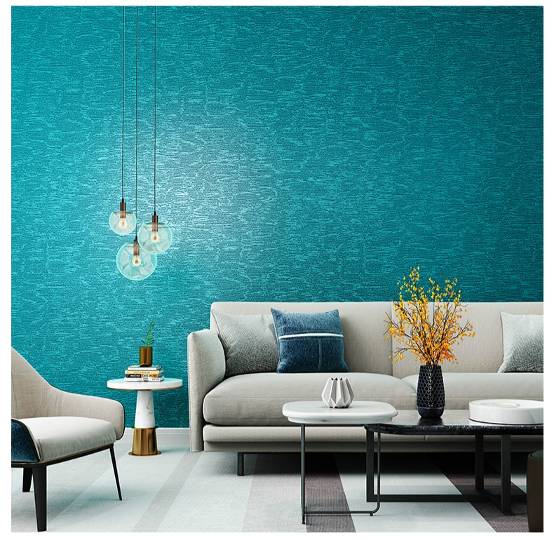 Peacock Blue Colour Textured Wall - HD Wallpaper 