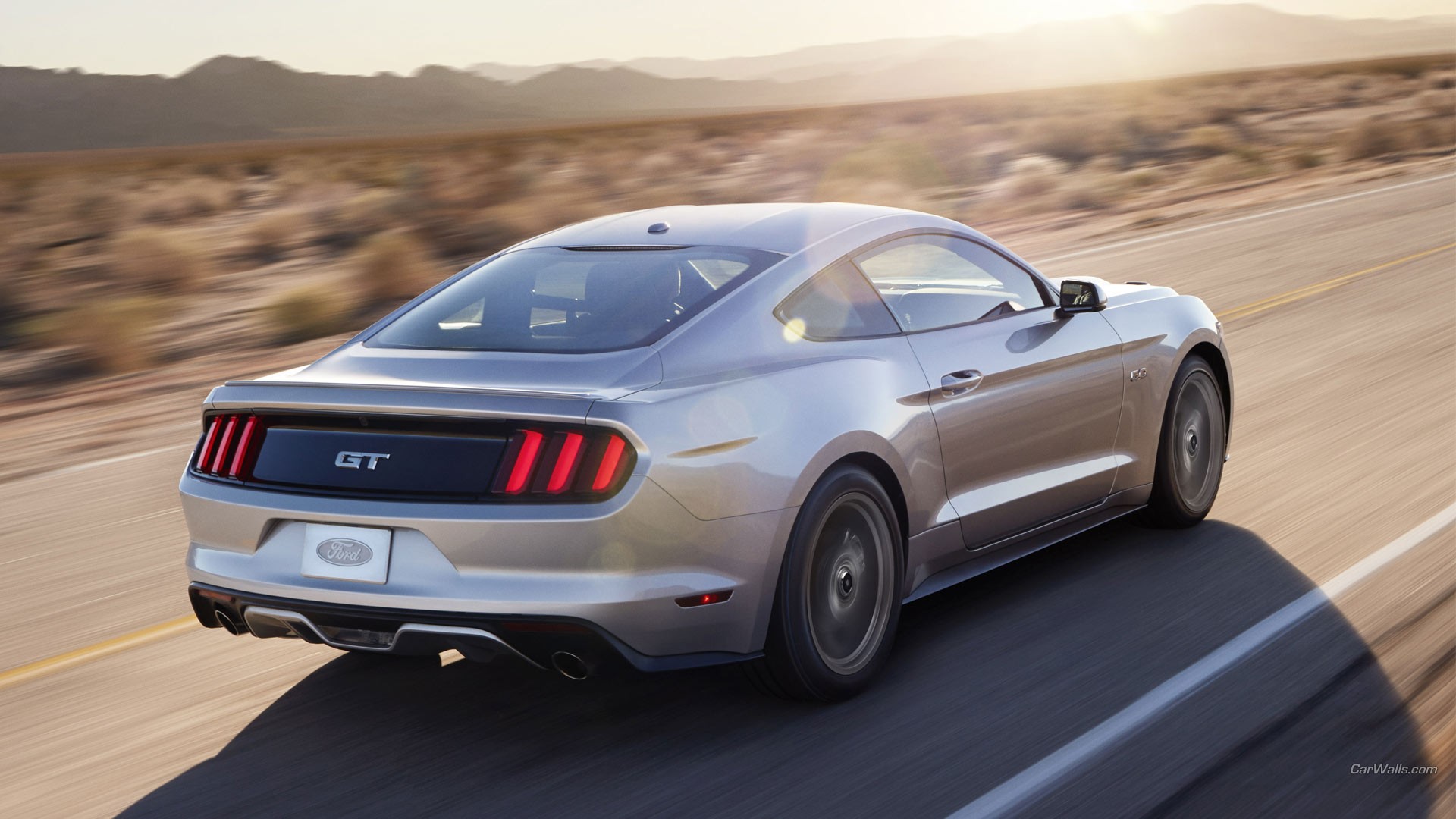 Ford Mustang 2015 Rear - HD Wallpaper 