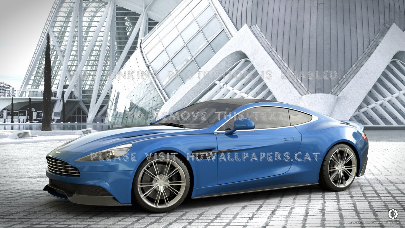 Aston Martin Blue Modified Cars - Aston Martin Vanquish Wallpaper Hd - HD Wallpaper 