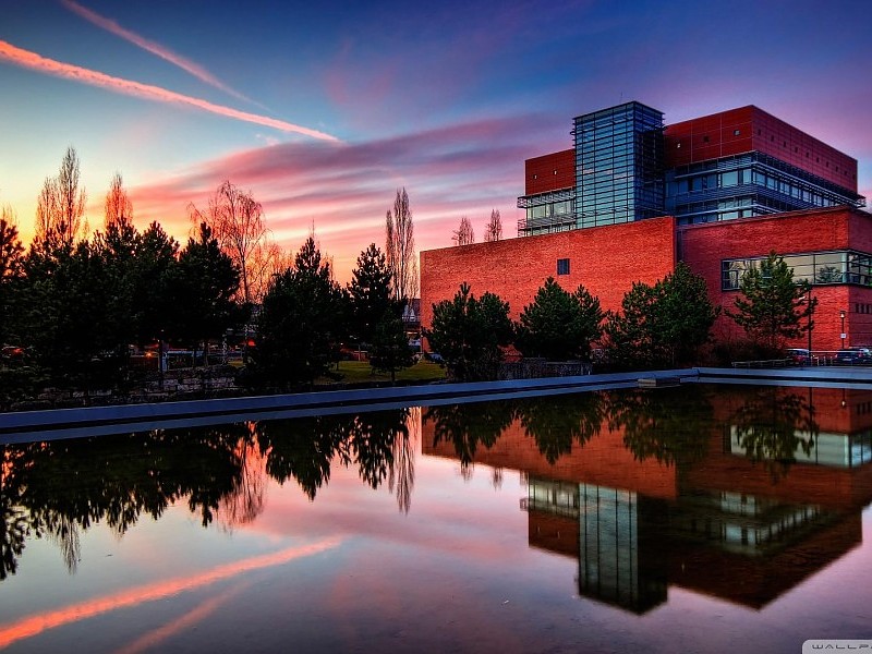 City Scene In Sunset Wallpaper - Beltek Led Tv 32 Inch Price - HD Wallpaper 