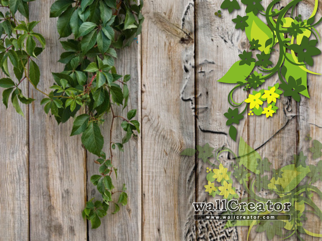 1366 / 768 Wallpaper - Wood And Plant A3 Background - HD Wallpaper 
