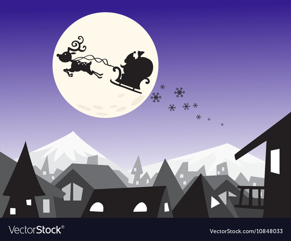 Paisaje Siluetas De Navidad - HD Wallpaper 