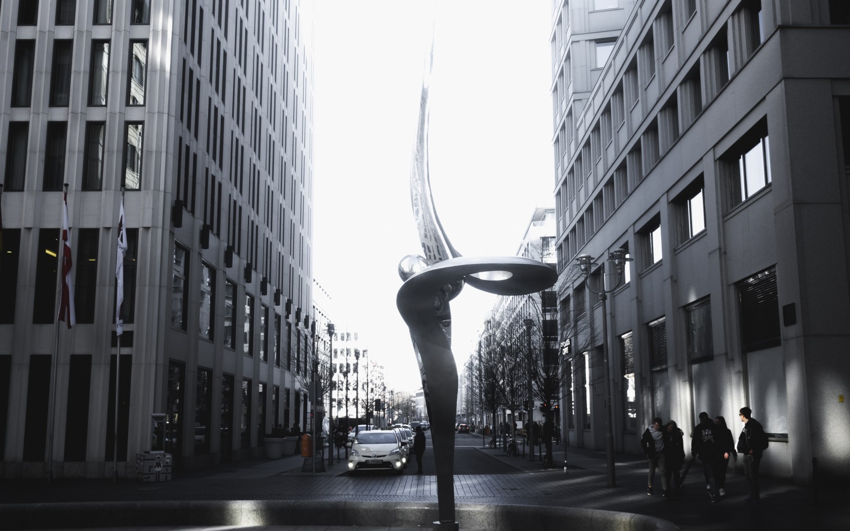 Modern Architecture, Monochrome, Sculpture, Urban, - HD Wallpaper 
