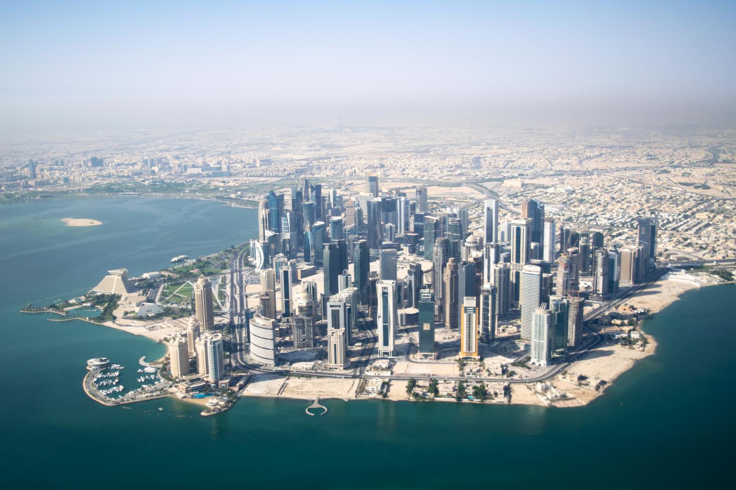 Doha City Landscape - Qatar Aerial - HD Wallpaper 