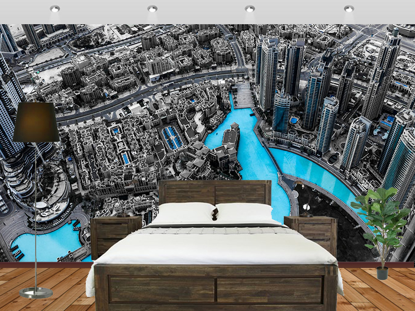 Dubai Wall Mural Dubai City Up To Down View Wallpaper - Dubai Cool Things - HD Wallpaper 
