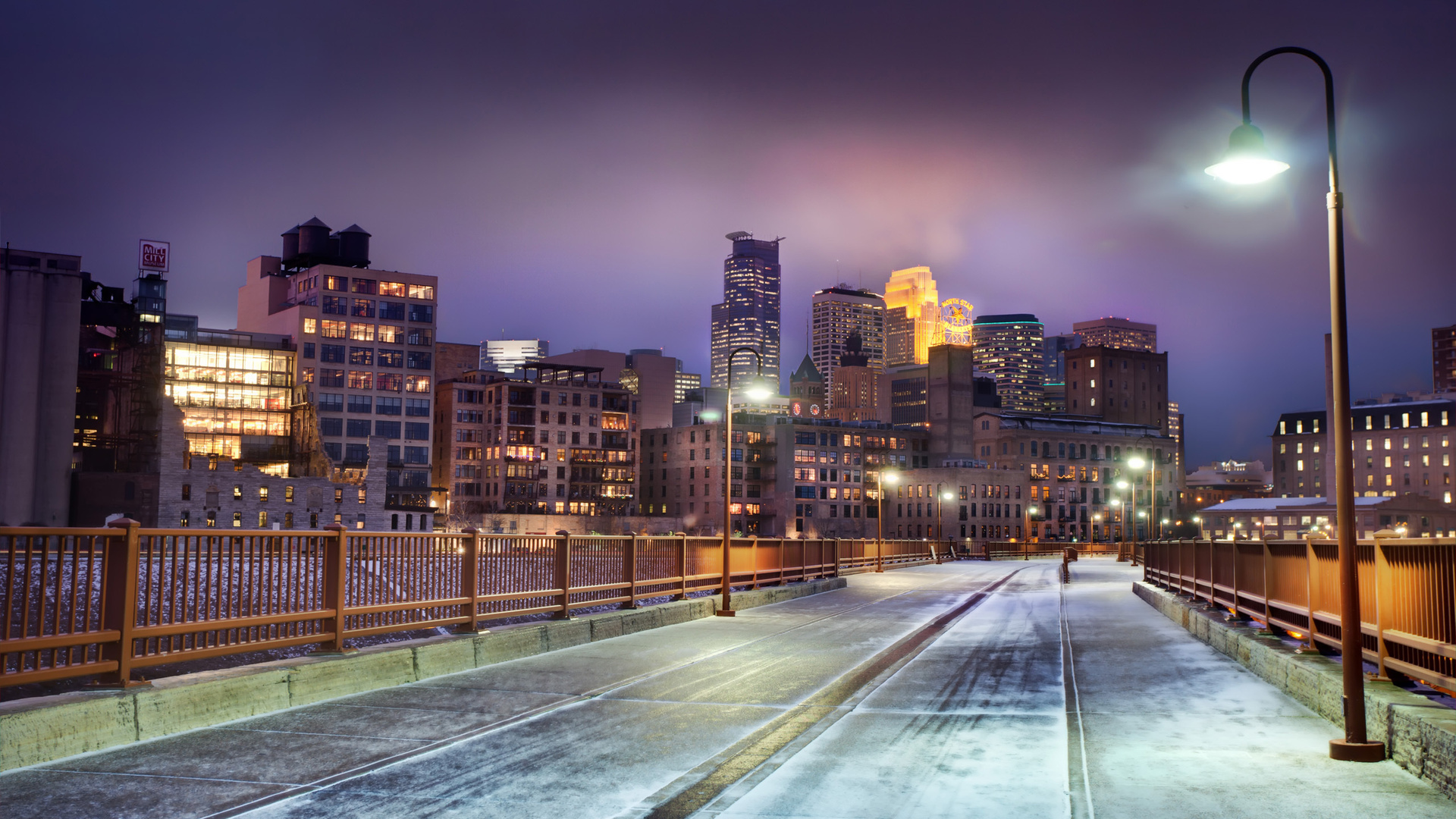 Winter, Skyline At Night, Minnesota Wallpapers And - Minneapolis Skyline Winter - HD Wallpaper 