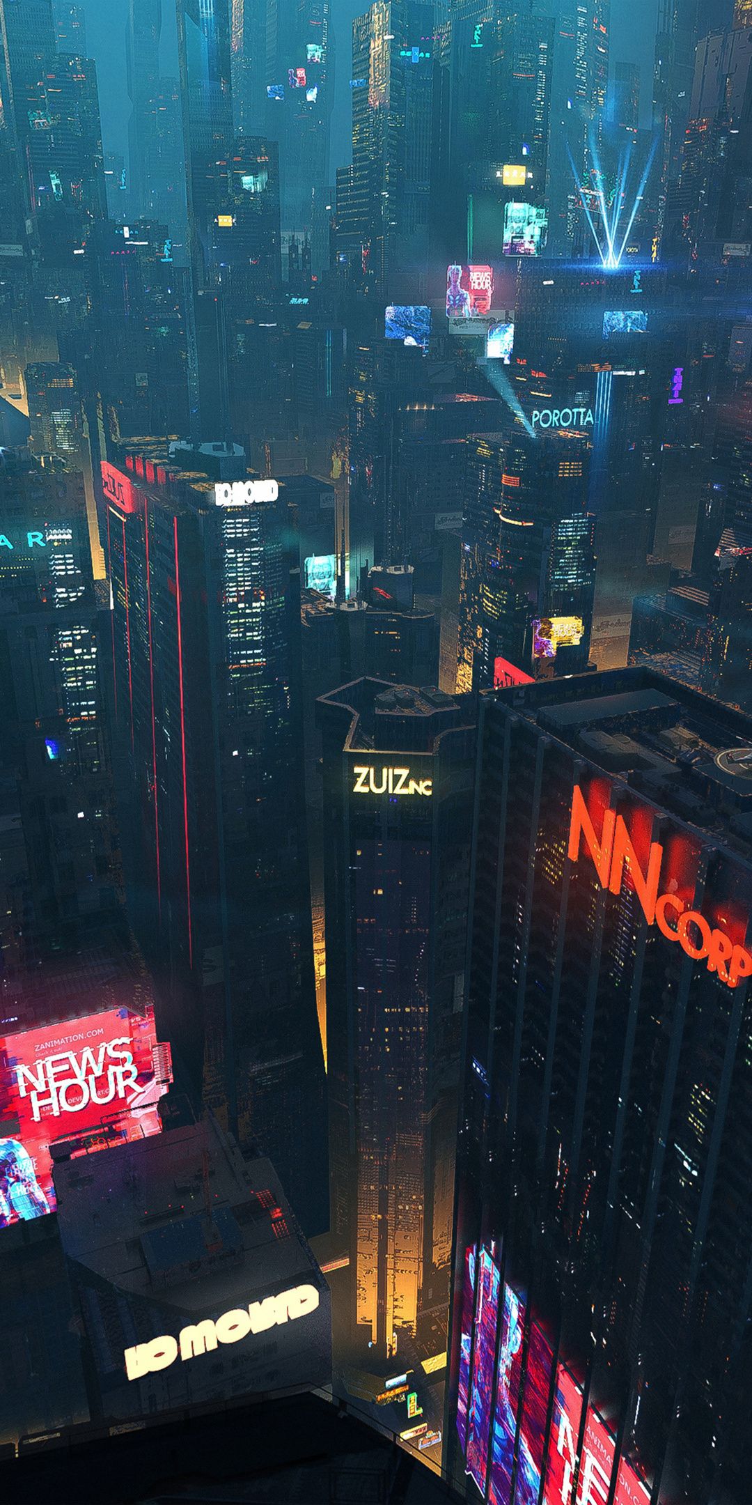 Futuristic City Wallpaper Phone - HD Wallpaper 