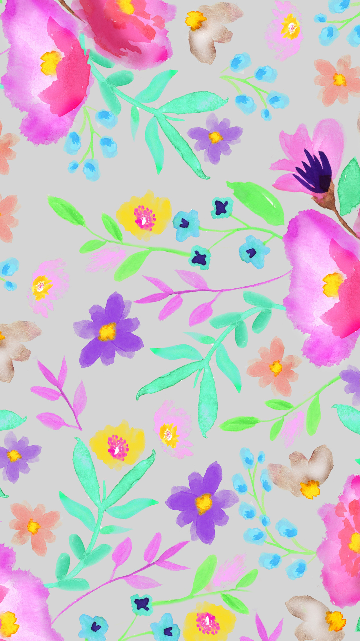 Girly Colorful Wallpaper 
 Data Src Colorful Girly - Transparent Background Spring Flowers Watercolor Clipart - HD Wallpaper 
