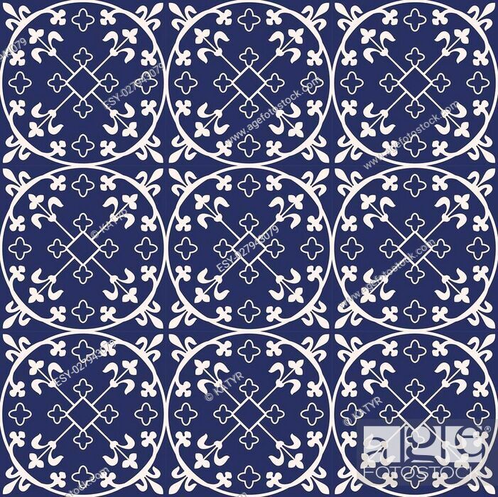Vector Illustration Of Moroccan Tiles Seamless Pattern - Illustration - HD Wallpaper 