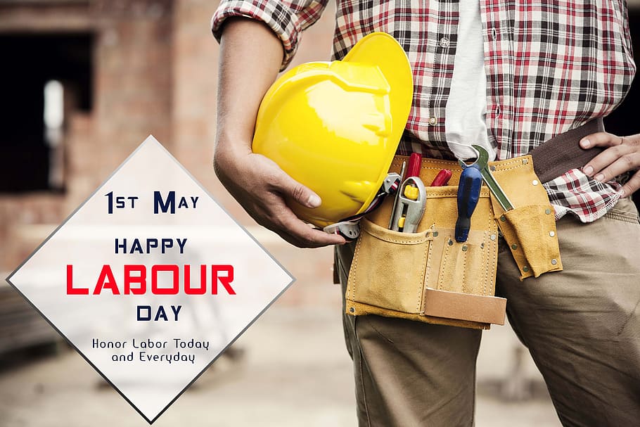 Labor Day, 1st May, Banner, Man, Construction, Design, - Home Improvement Handyman Work - HD Wallpaper 