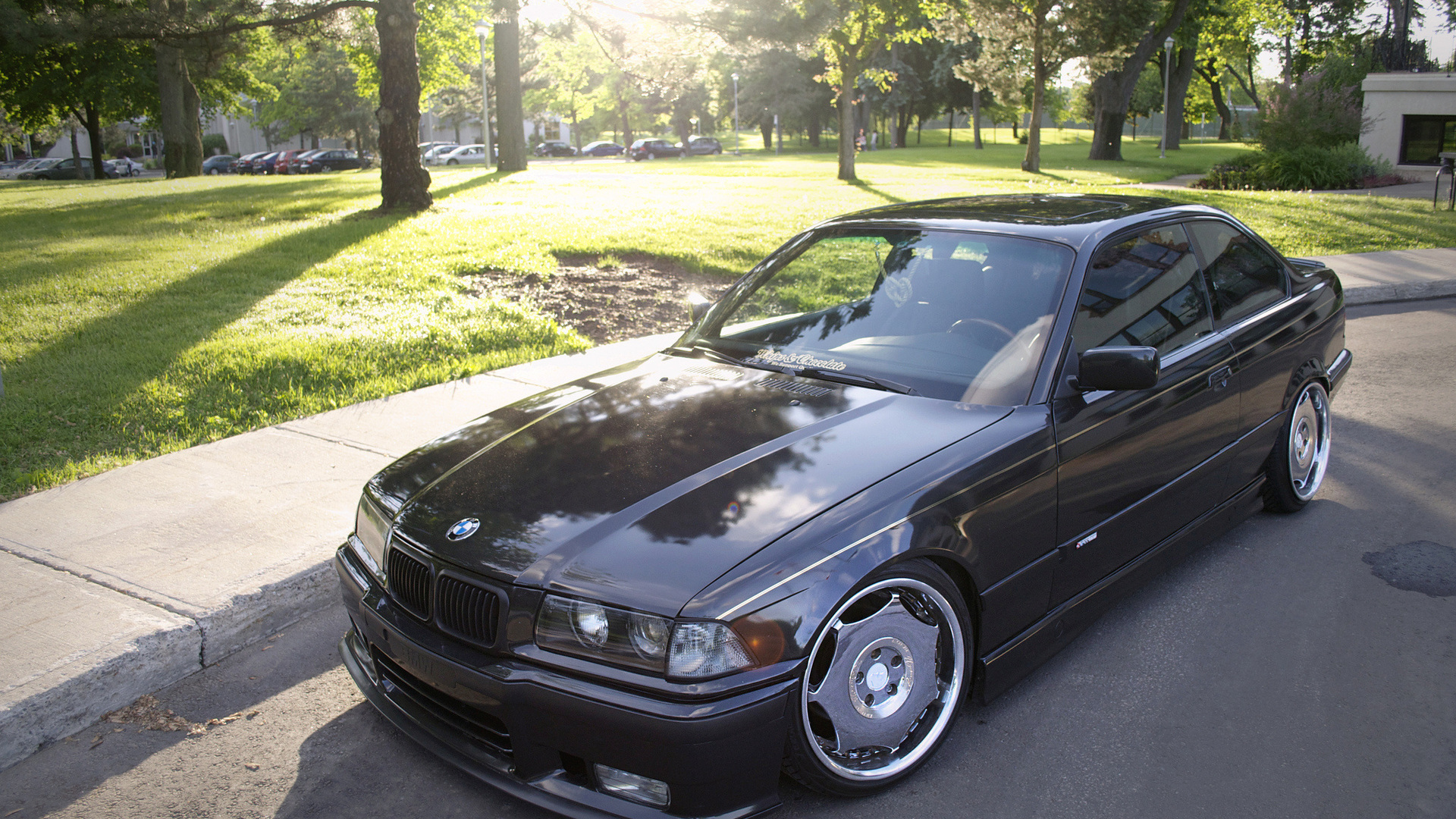 Bmw, E36, Black, Tuning, Bmw, Black, Tuning Photo - Bmw E36 Sedan Tunıng - HD Wallpaper 