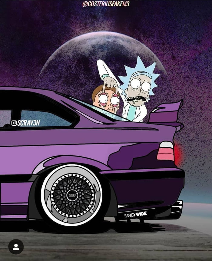 Rick And Morty Bmw - HD Wallpaper 