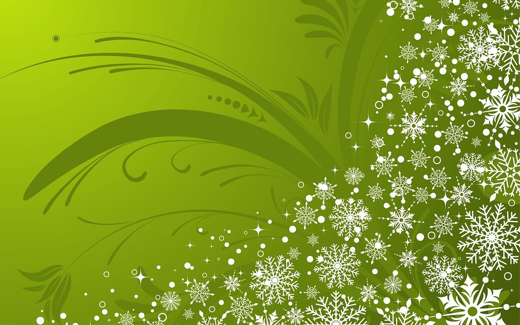 Christmas Background Design Light Green Snowflakes - HD Wallpaper 