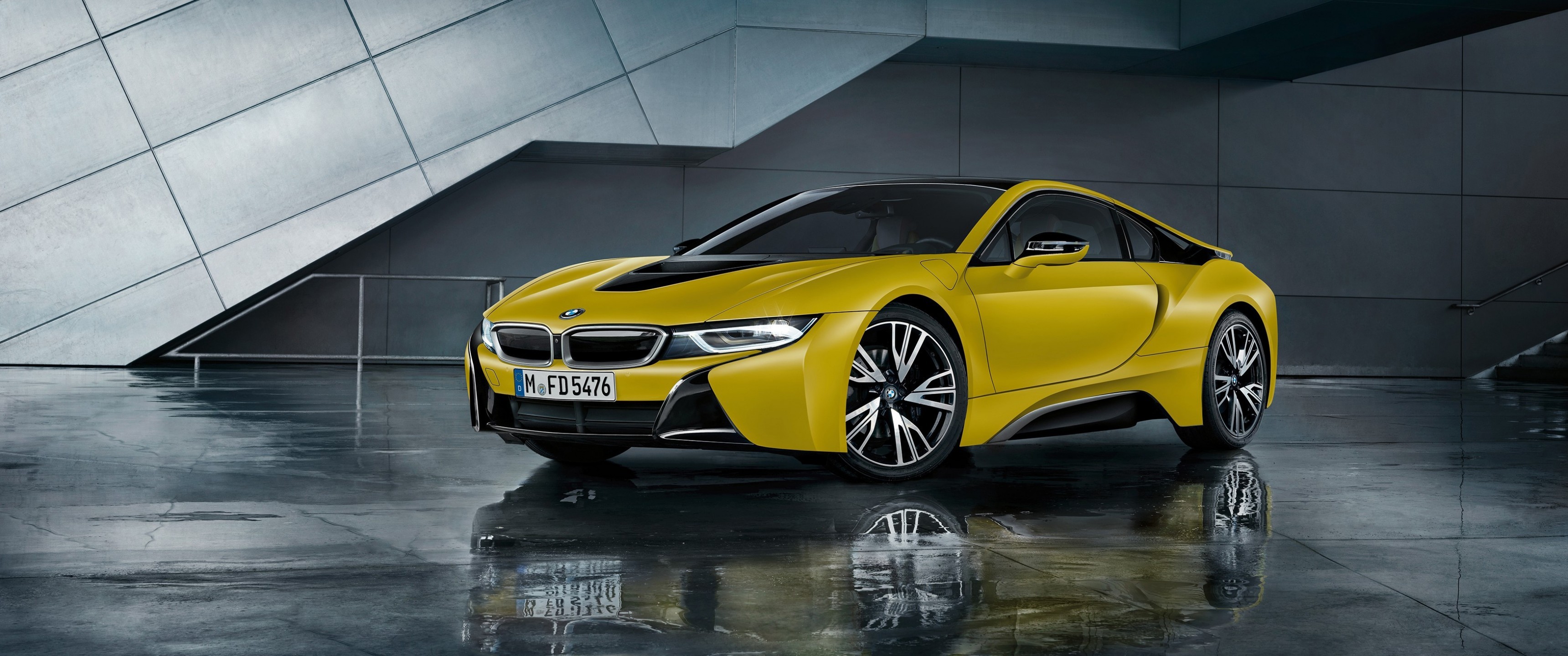 Bmw I8, Yellow, Side View, Supercar, Cars - Bmw I8 Roadster Limited Edition - HD Wallpaper 