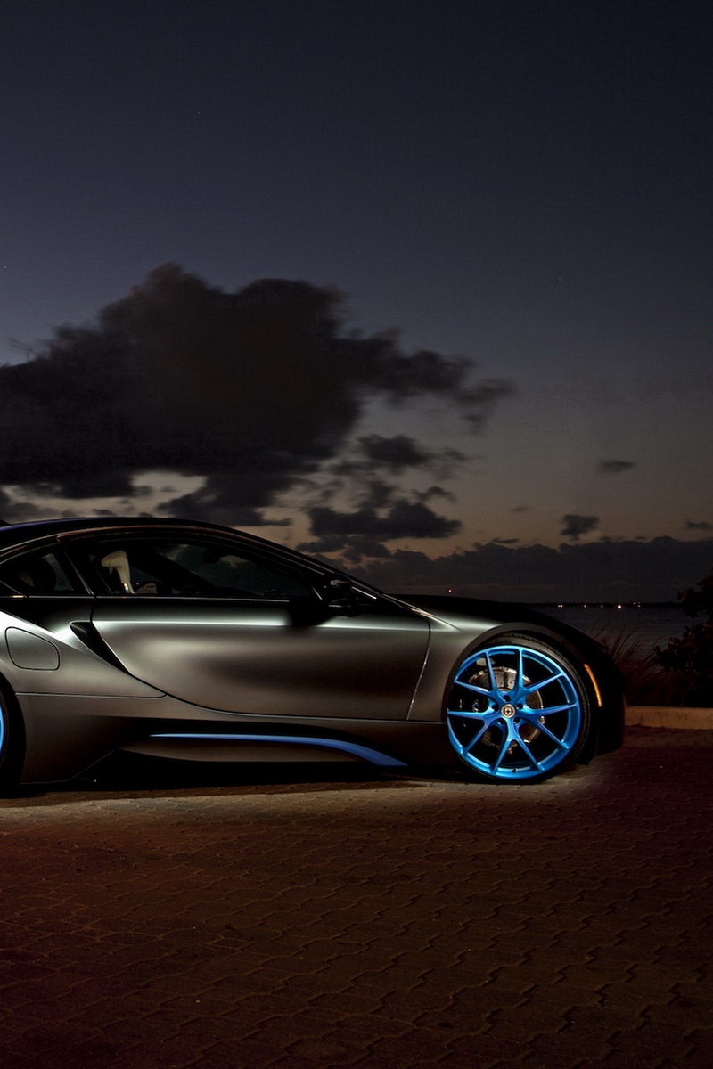 Wallpaper Bmw I8, Night, Side View - Bmw I8 Iphone Wallpaper Hd - HD Wallpaper 