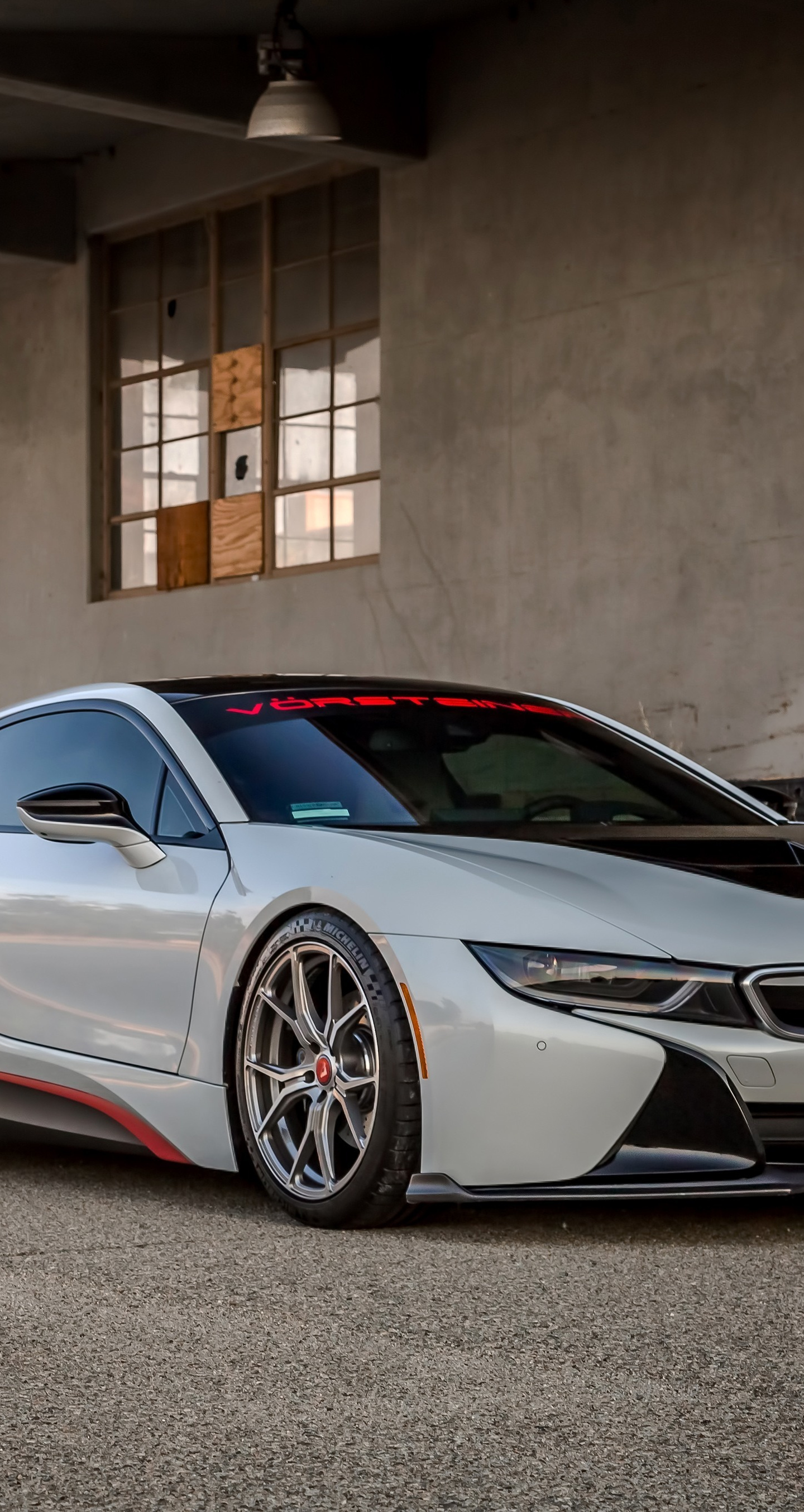 Bmw I8, Supercar, Front, Wallpaper - Bmw I8 Black Vorsteiner - HD Wallpaper 