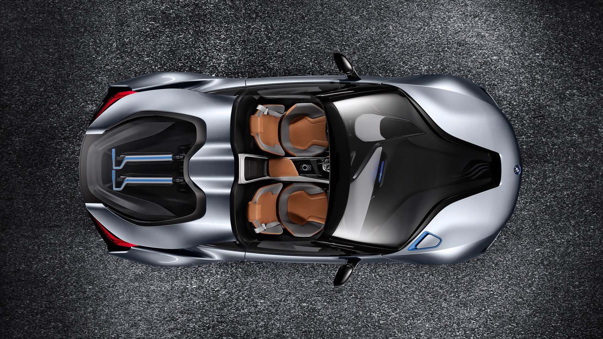 Bmw I8 Concept Spyder Top View Wallpaper - Car Above People - HD Wallpaper 