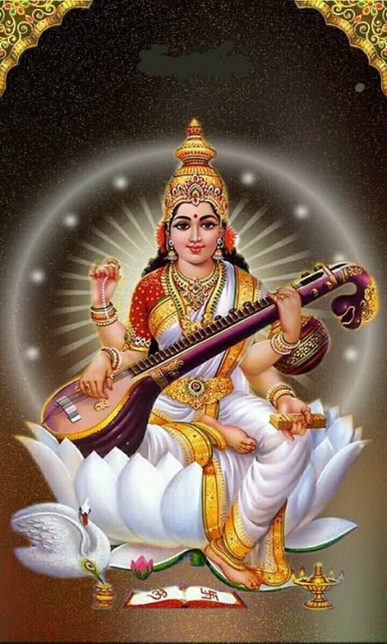 Saraswati Devi Picture Free Download Hd Quality - Happy Saraswati Puja 2020 - HD Wallpaper 