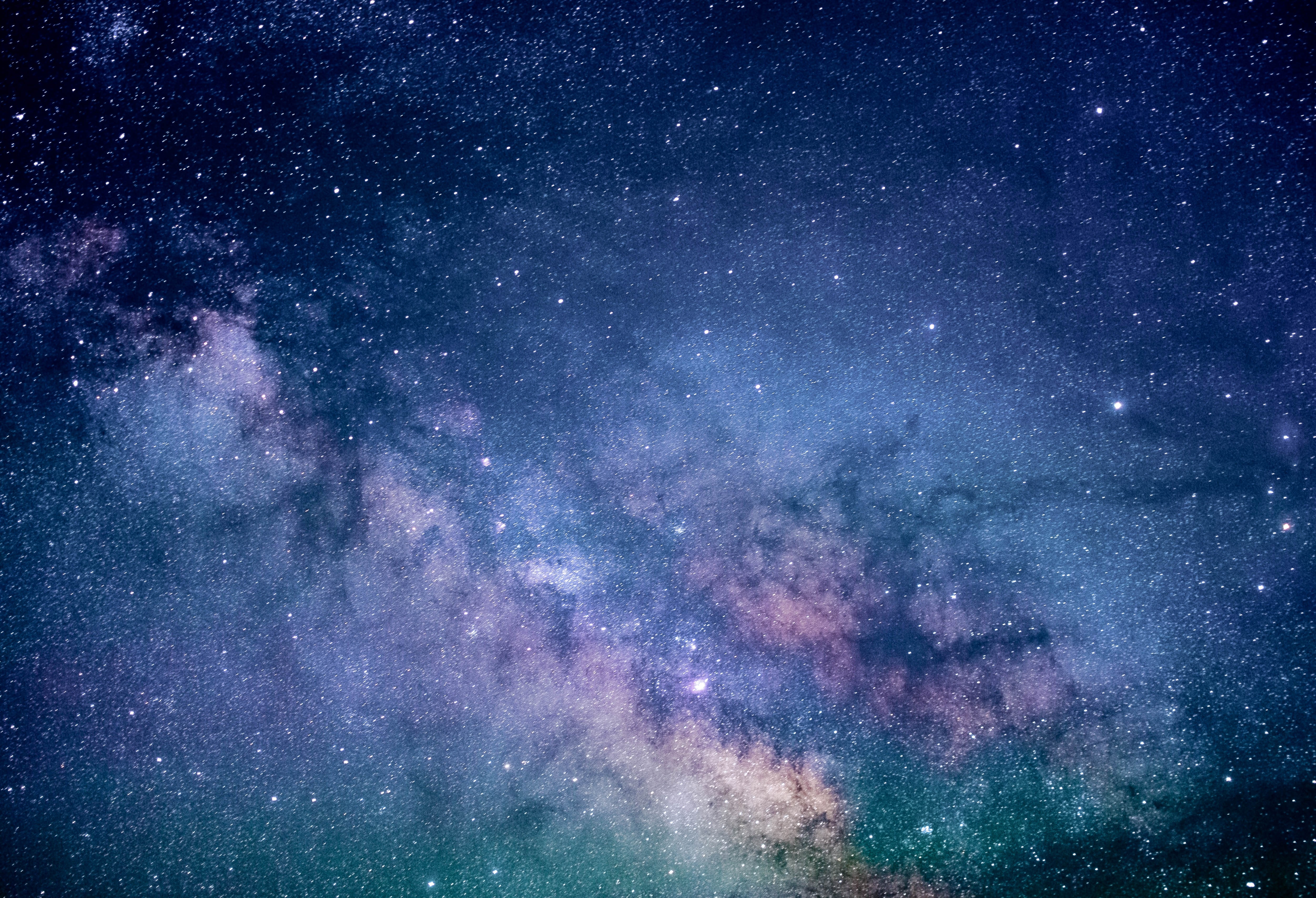 Blue, Purple, Universe Painting, Astronomy, Bright, - Public Domain Galaxy Free - HD Wallpaper 