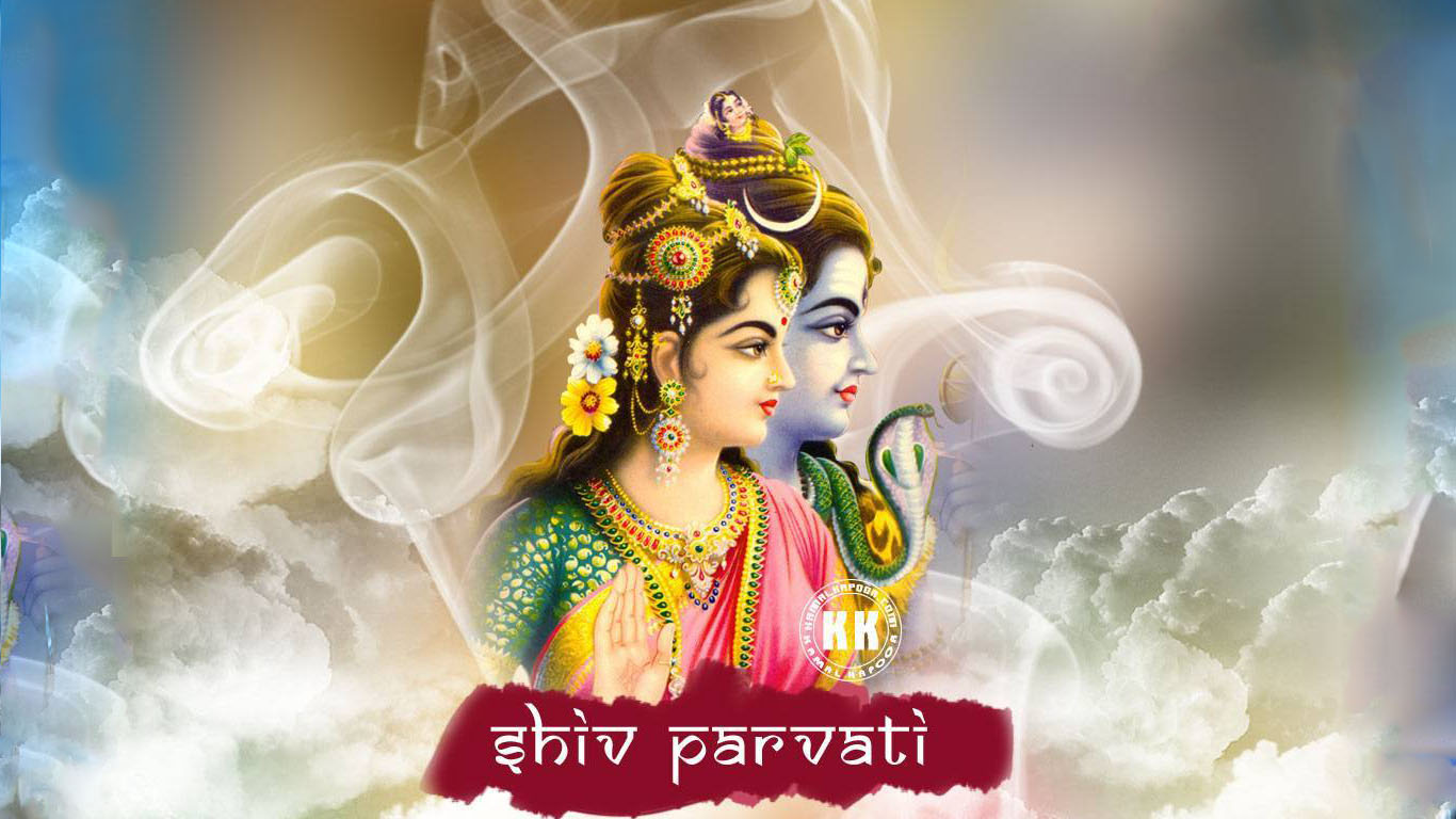 Lord Shiva And Parvati Love Making - Shiv Ji Good Morning - 1366x768  Wallpaper 