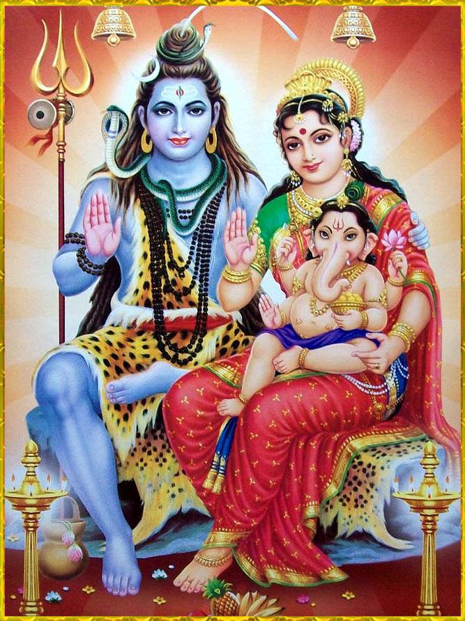 Shiv Parvati Ganesh Image Download - 667x891 Wallpaper 