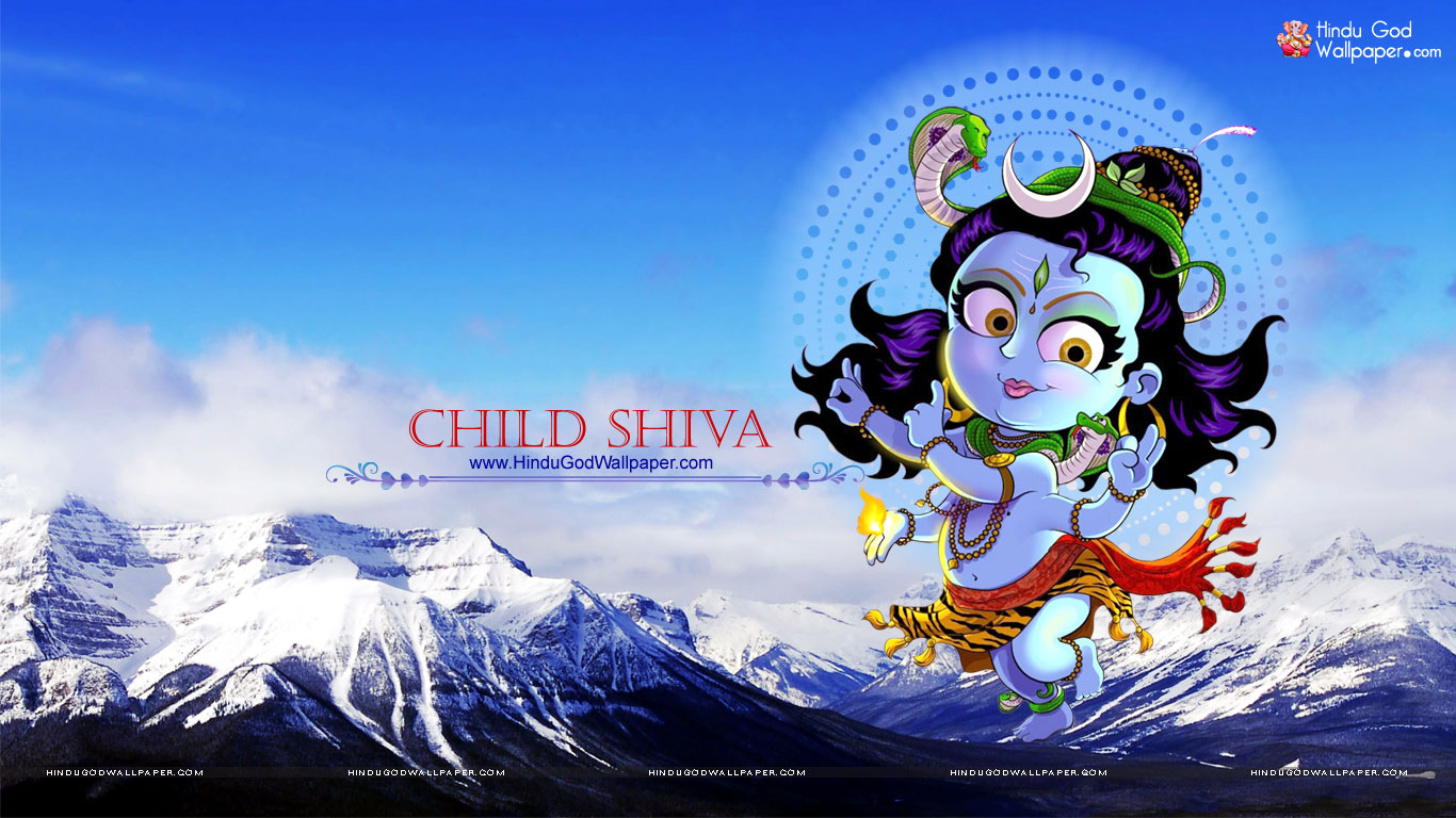 Lord Shiva Cartoon - 1366x768 Wallpaper 