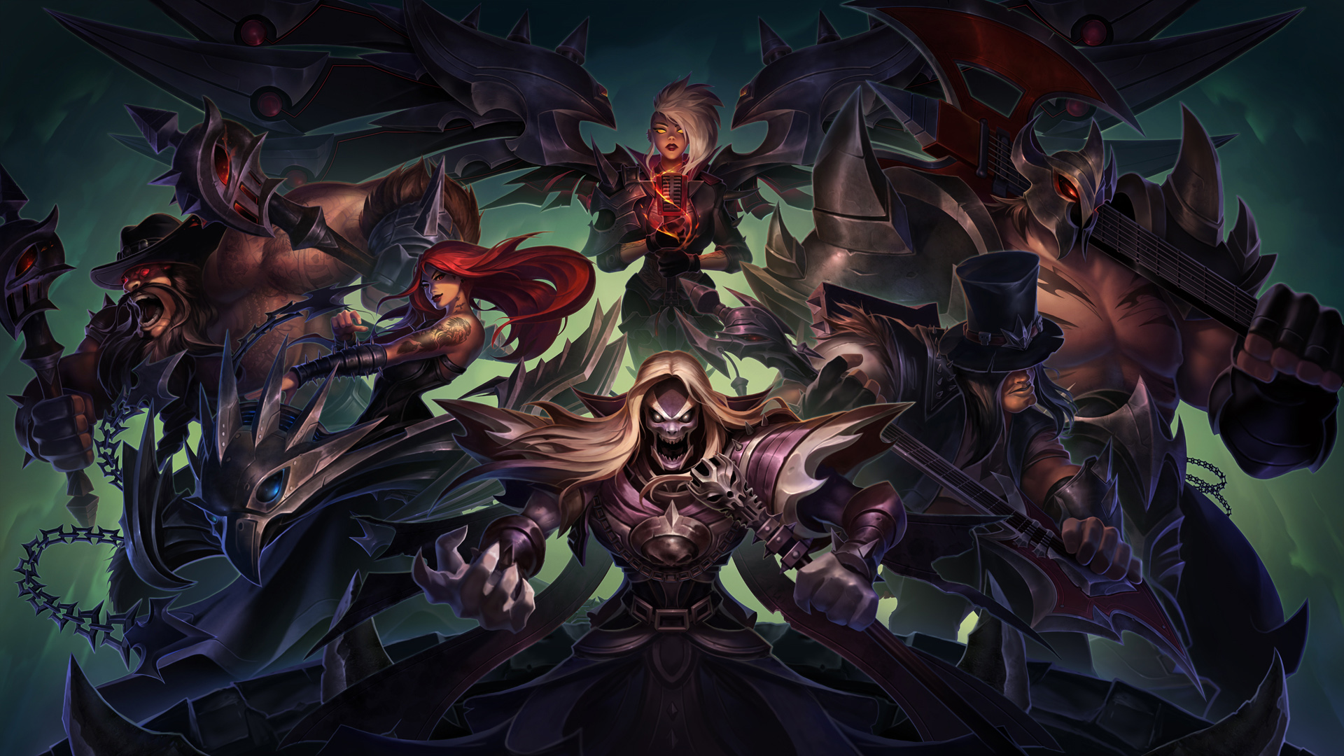 Pentakill Kayle, Karthus, Olaf, Sona, Mordekaiser & - HD Wallpaper 