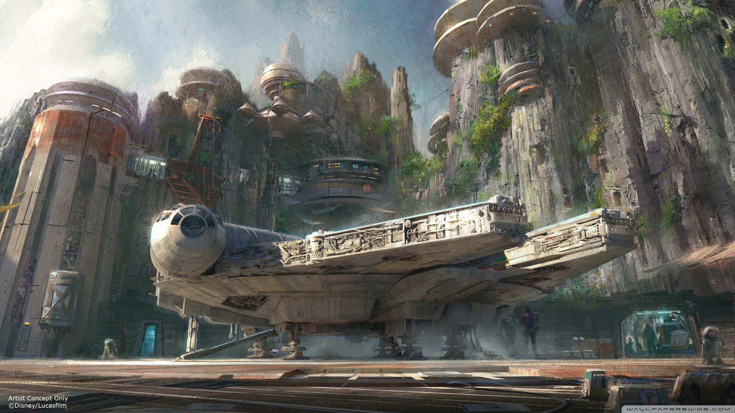 Emiliano S Top Gaming Wallpapers - Millenium Falcon Concept Art - HD Wallpaper 