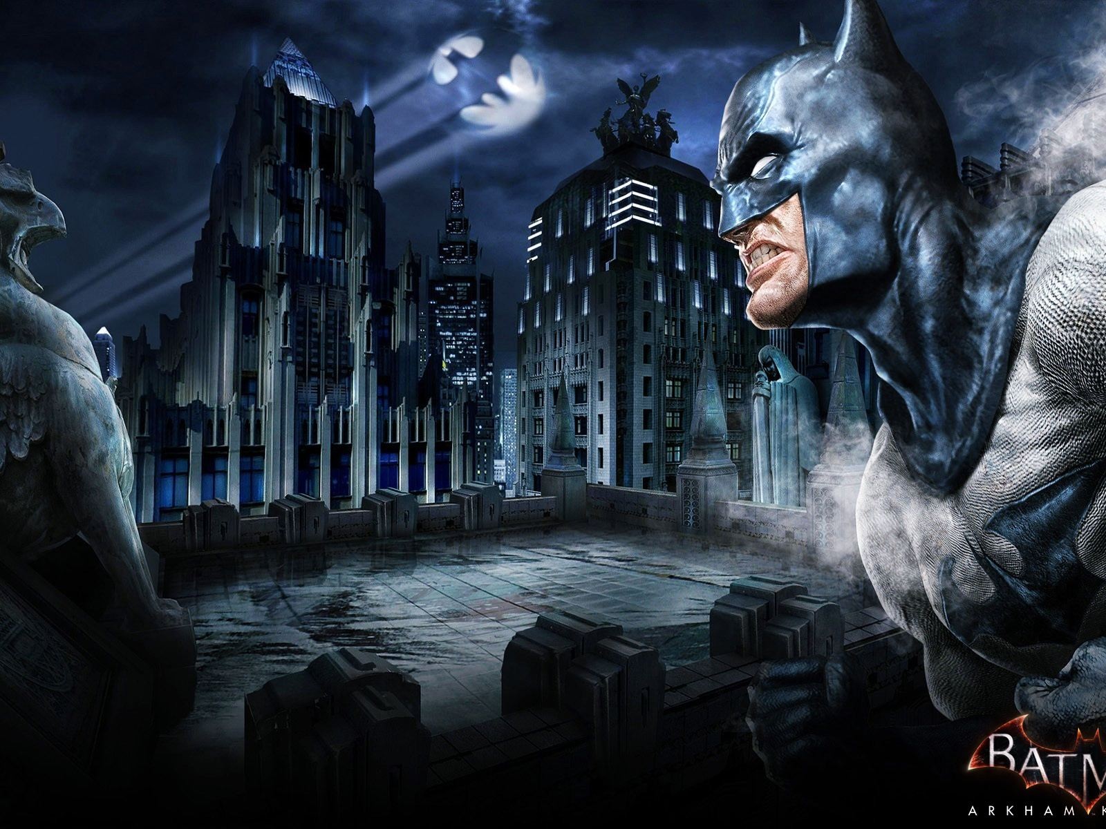 Arkham Knight Game Hd Wallpaper - Comic Book Gotham City - HD Wallpaper 