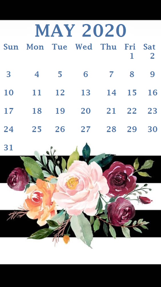 Iphone May 2020 Calendar Wallpaper - May 2020 Calendar Flowers - HD Wallpaper 