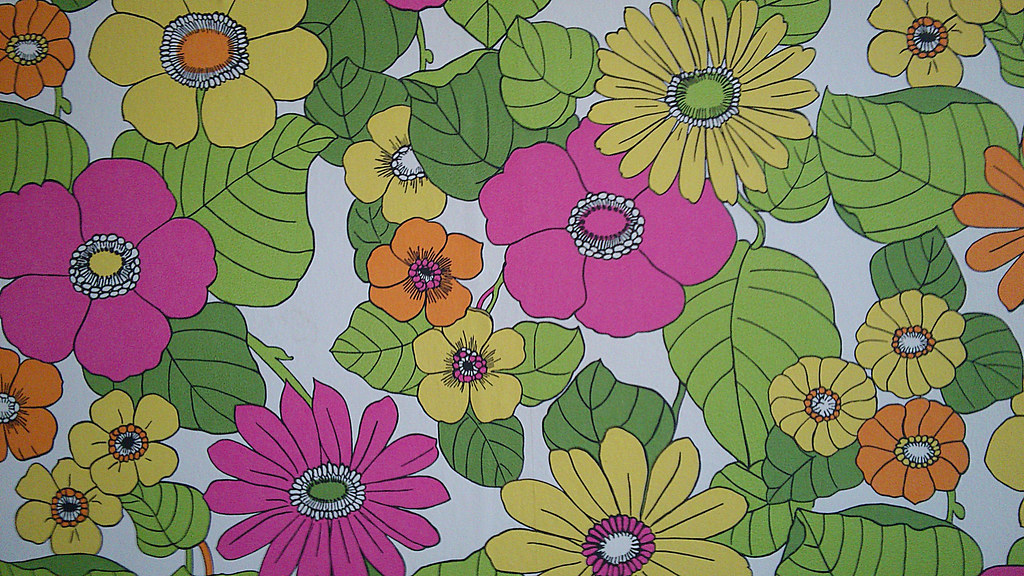 70s Wallpaper Patterns Floral - HD Wallpaper 