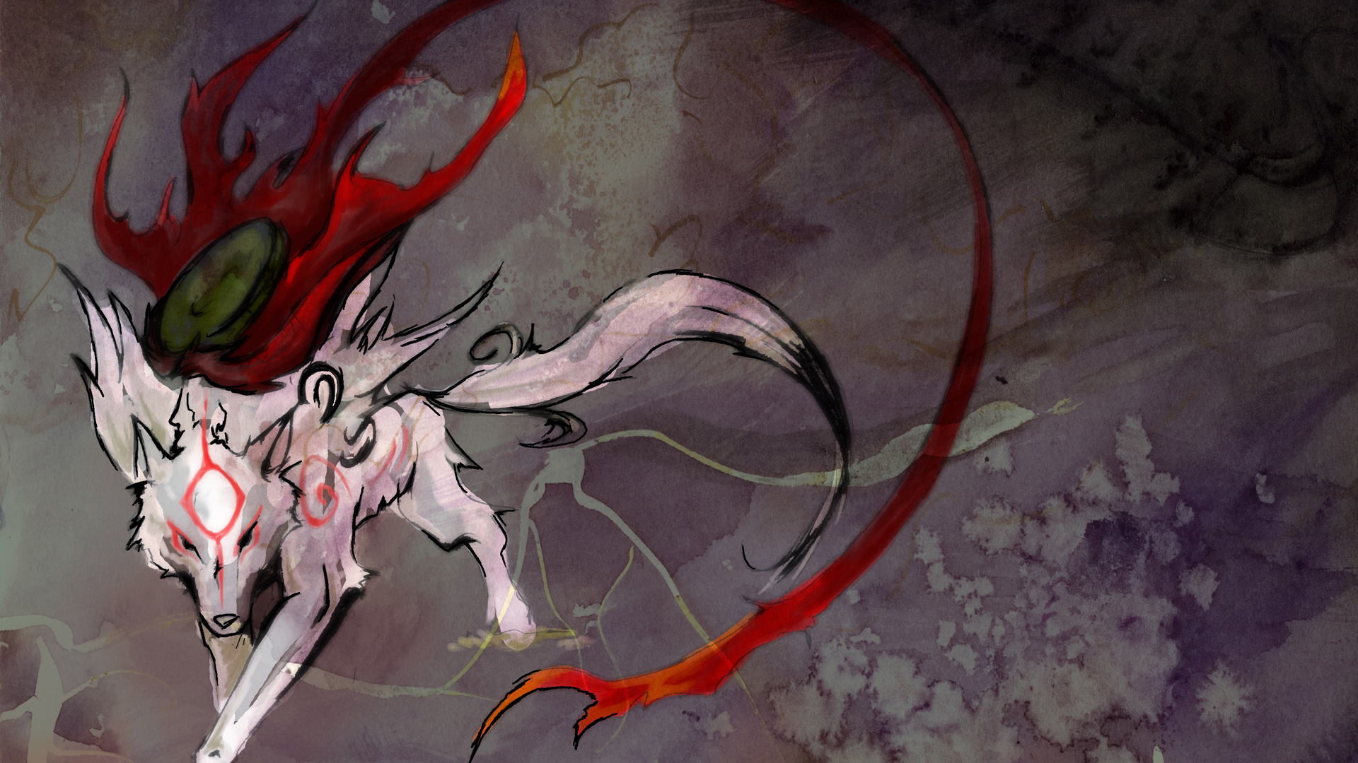 Okami Amaterasu Wallpaper Hd - HD Wallpaper 