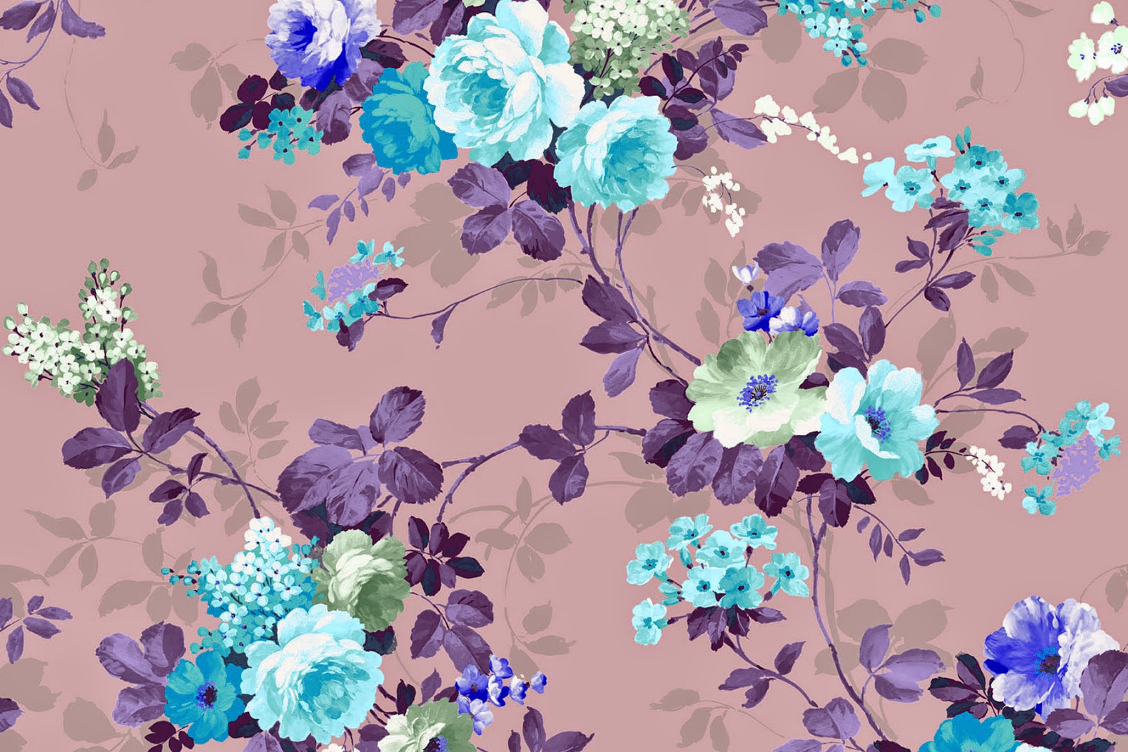 Vintage Floral Desktop Background - HD Wallpaper 