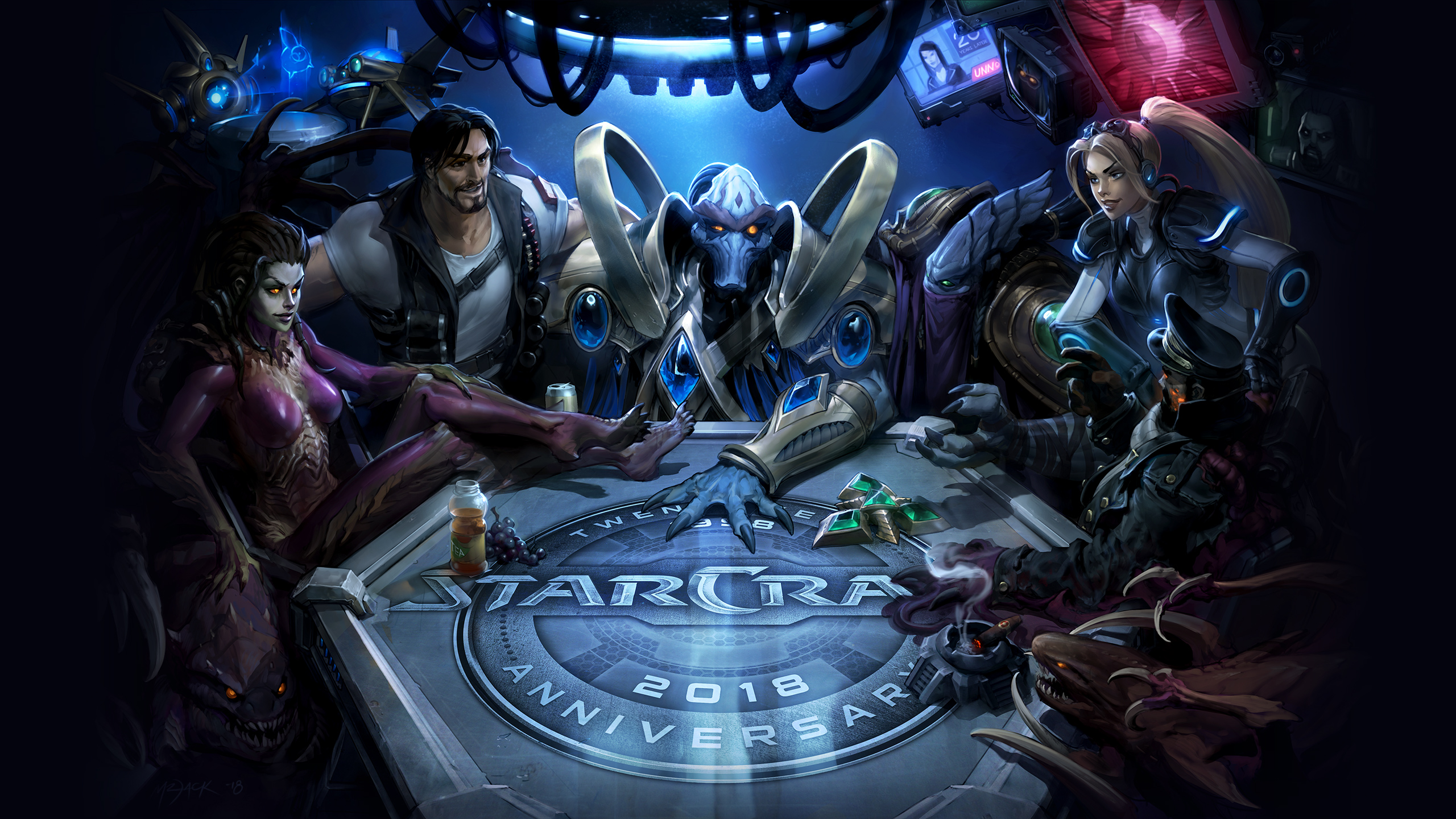 Starcraft 20th Anniversary - HD Wallpaper 