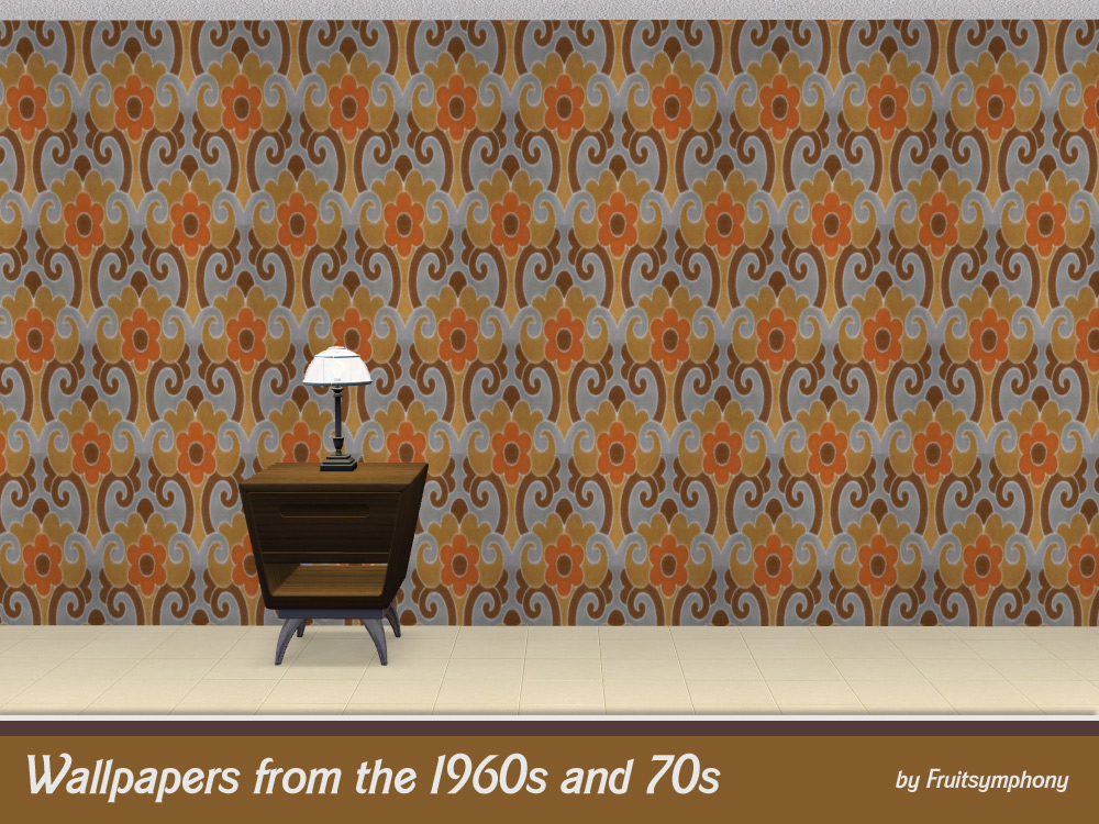 70s Wallpaper Living Room - HD Wallpaper 