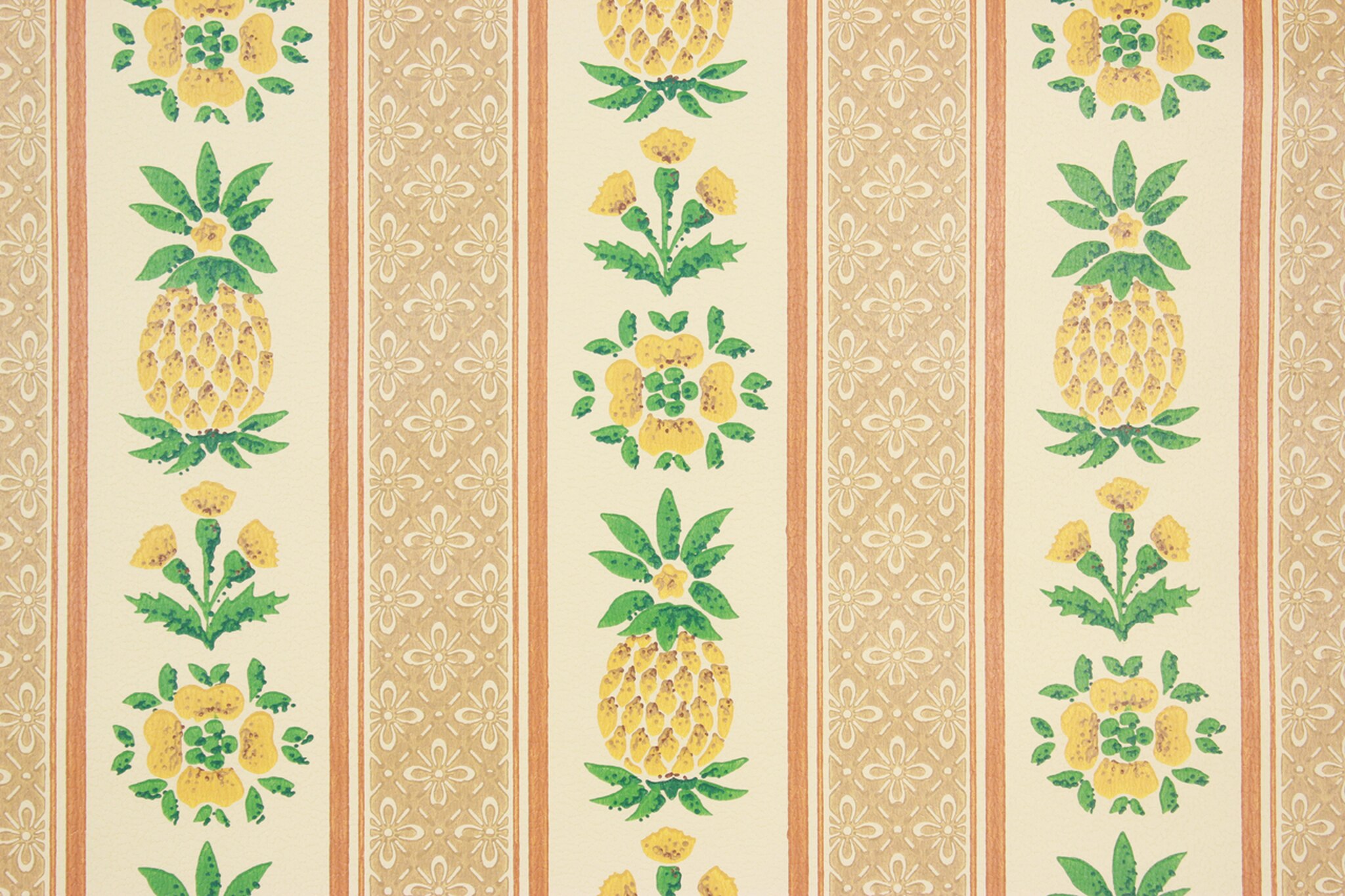 1970s Pineapple - HD Wallpaper 