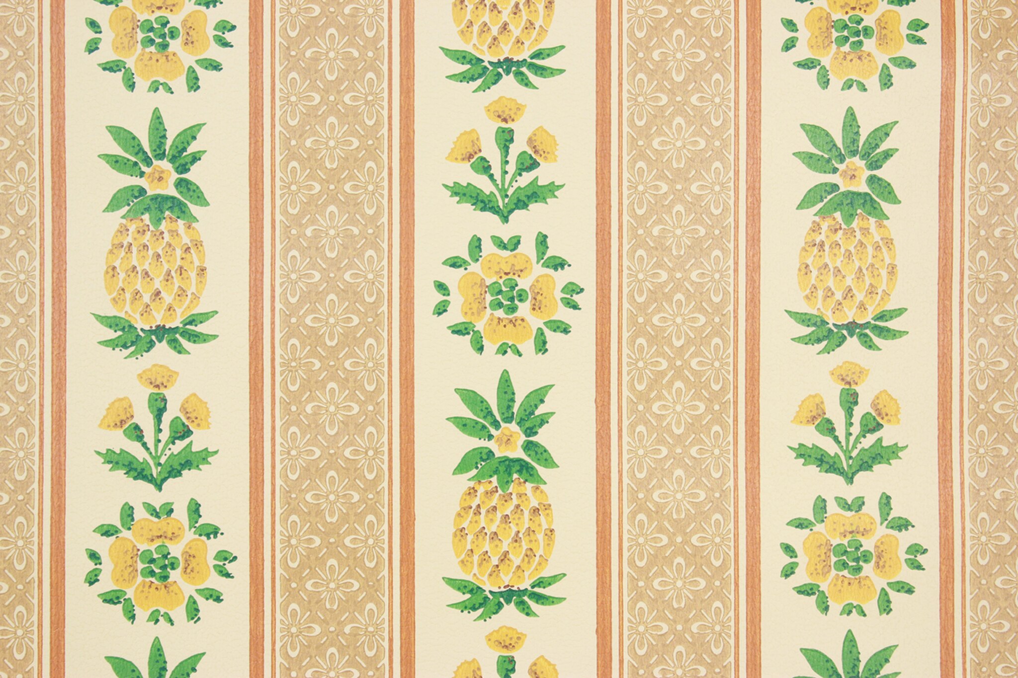 1970s Pineapple - HD Wallpaper 