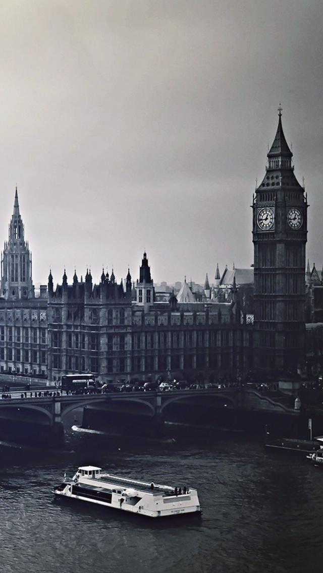 London City Black And White - Houses Of Parliament - HD Wallpaper 