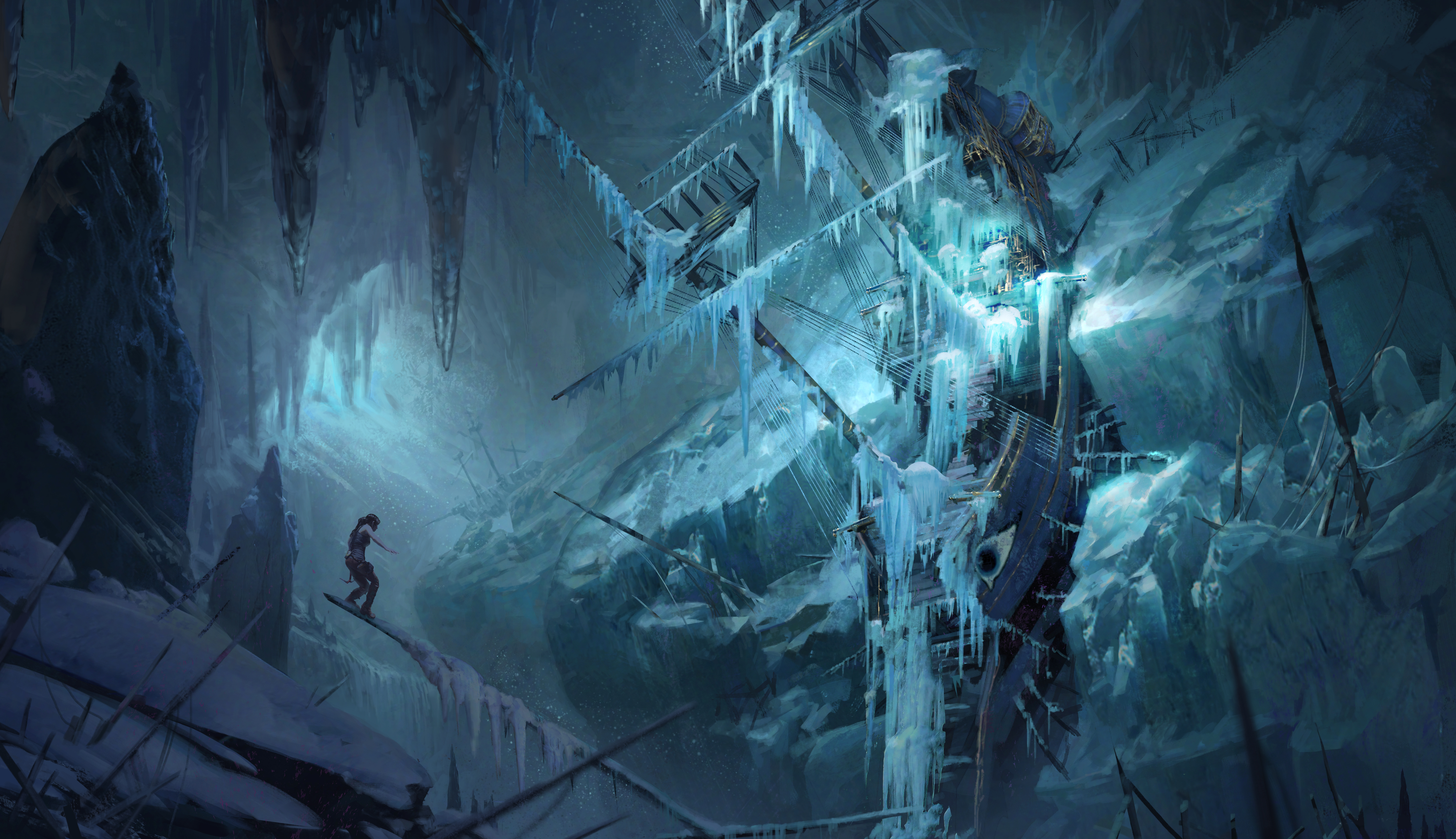 Ice Caves Tomb Raider - HD Wallpaper 
