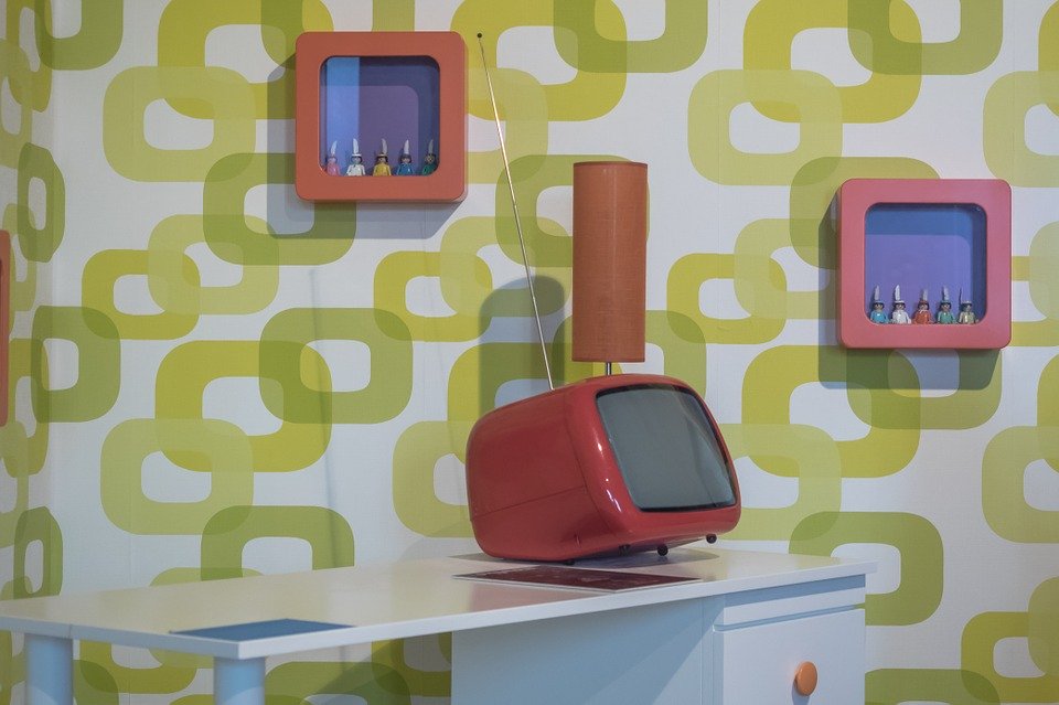 Living Room, Cult, 70s, Wallpaper, Retro, Form, Texture - 70s Living Room - HD Wallpaper 