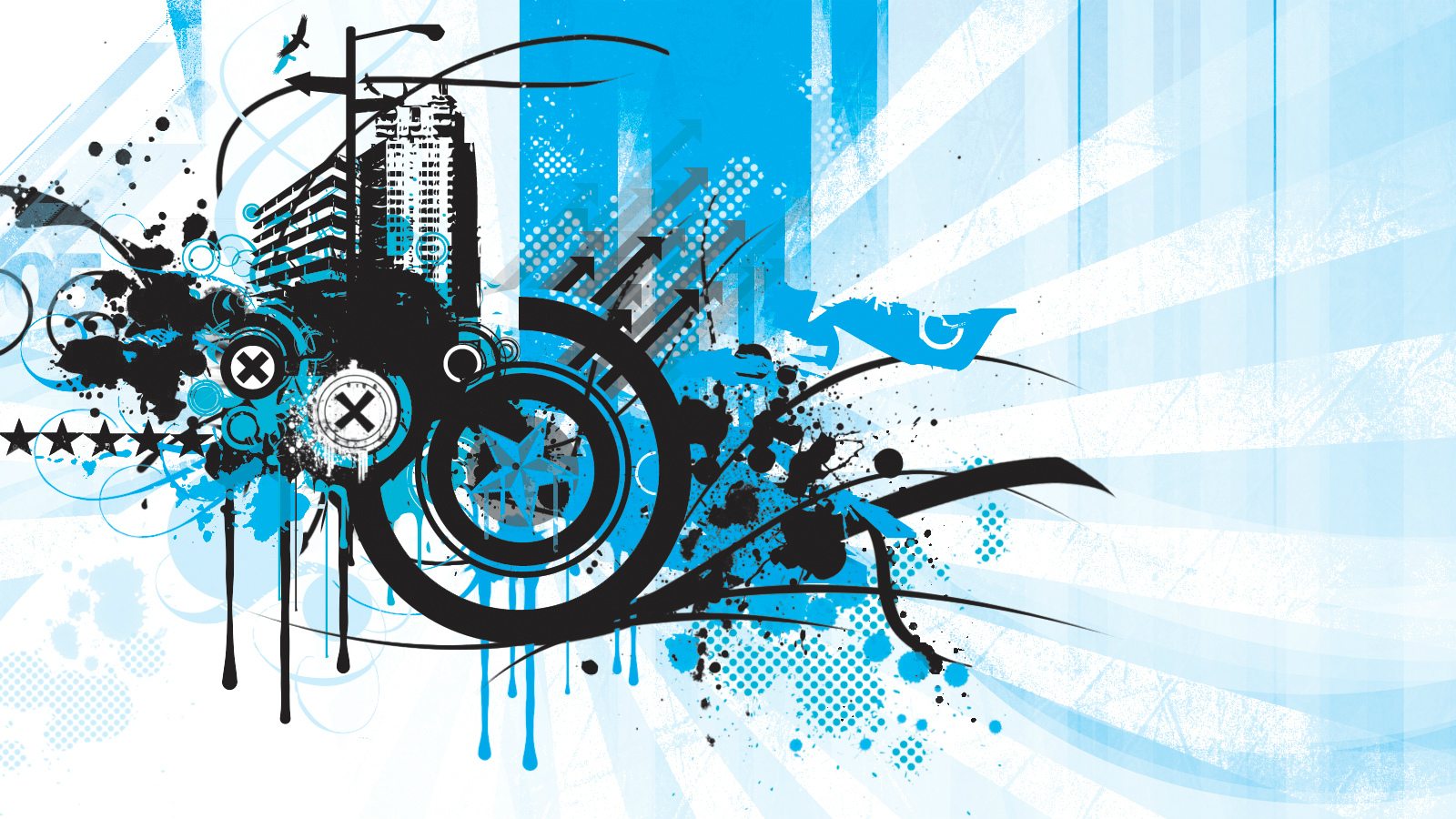 Arrows Arrow Black White Urban Wallpaper - Urban Design - HD Wallpaper 