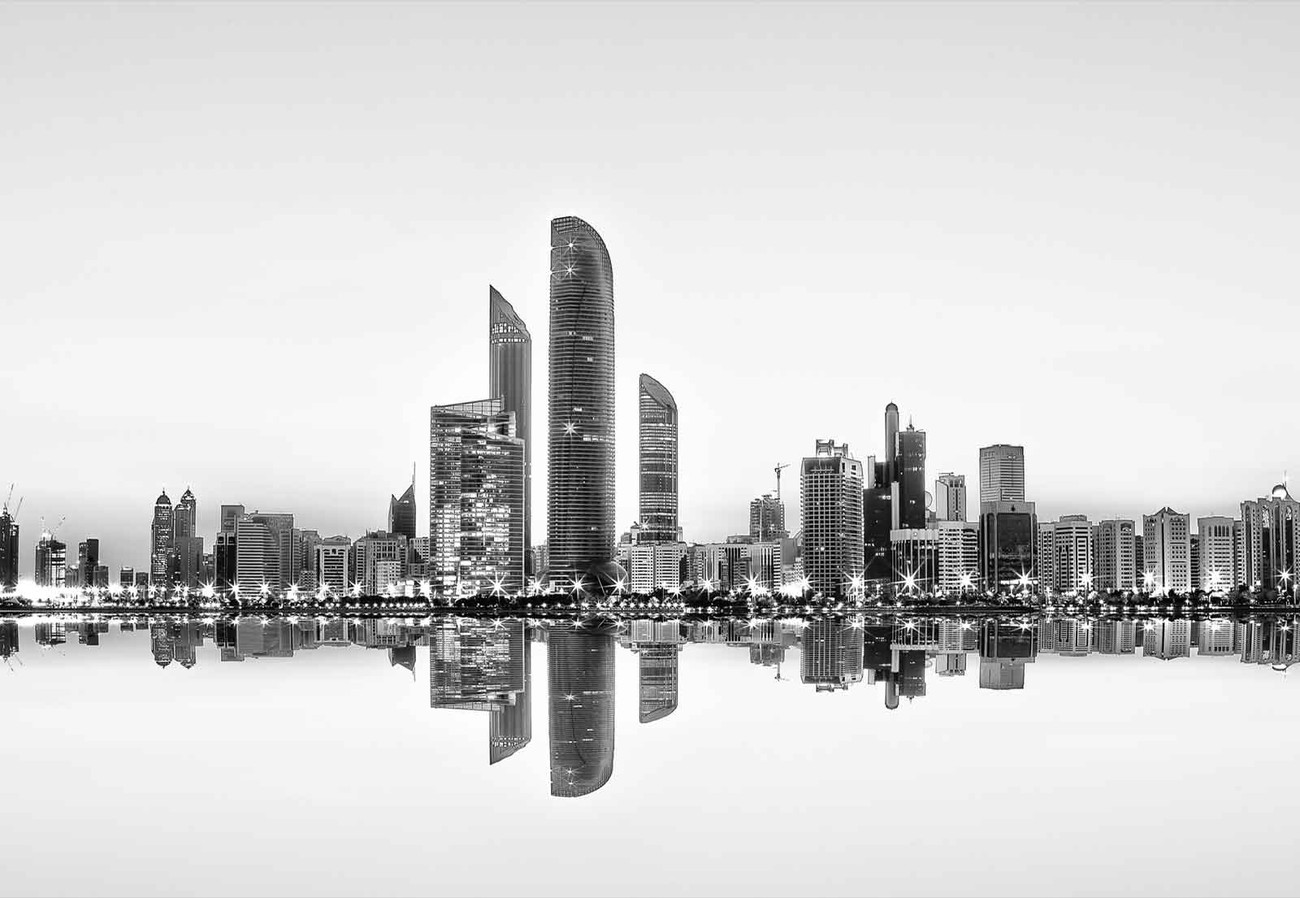 Abu Dhabi Urban Reflection Wallpaper Mural - Abu Dhabi Wall Mural - HD Wallpaper 