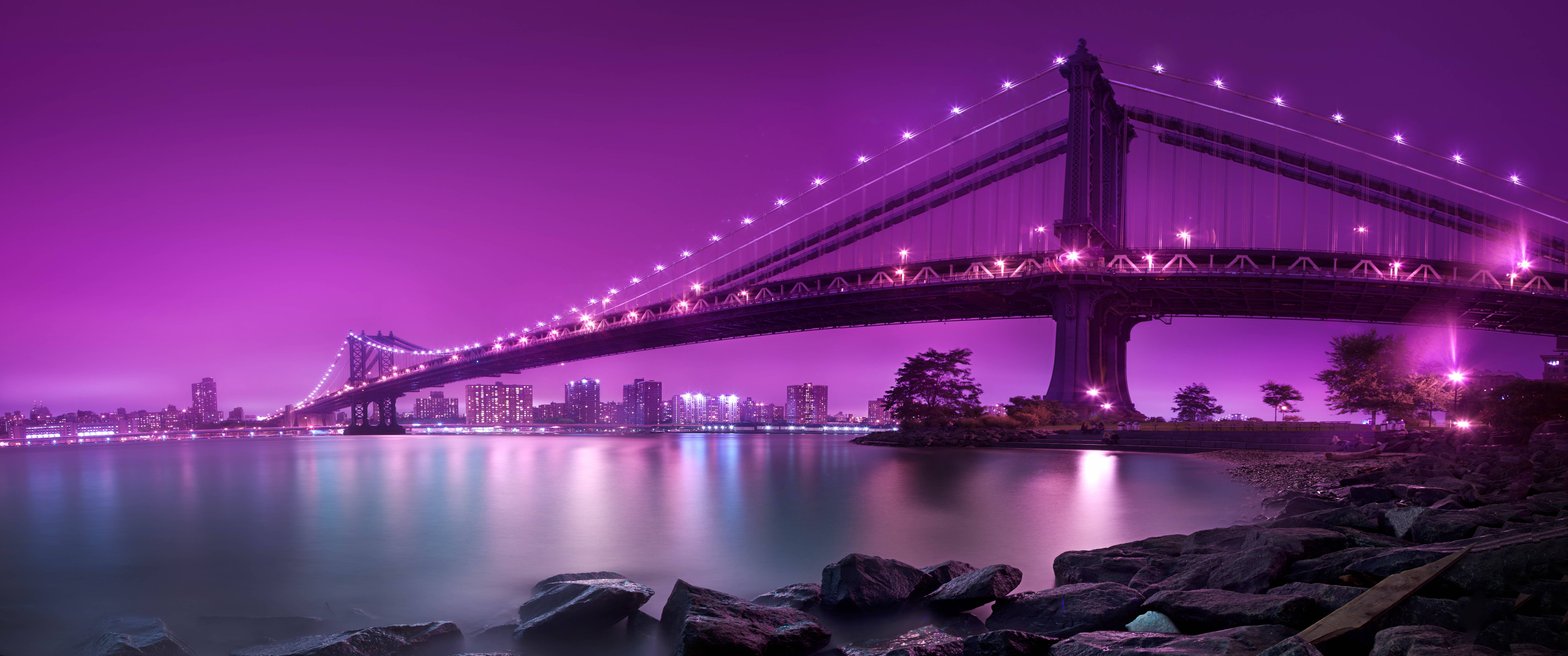 Purple Sky Ultrawide Wallpaper - Home Screens For Computers - HD Wallpaper 