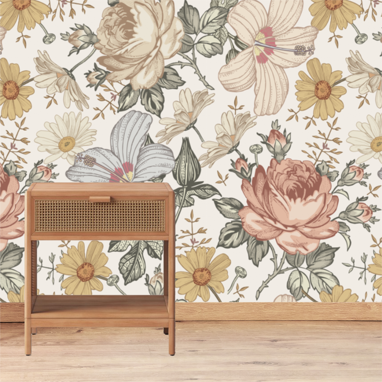 Vintage Floral Crib Sheet - HD Wallpaper 